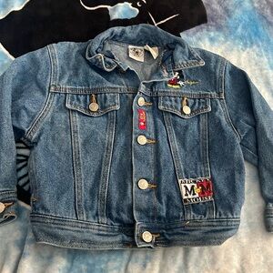 Vintage Mickey Mouse Jean Jacket 4T Mickey & Co Button Down Denim Classic Blue